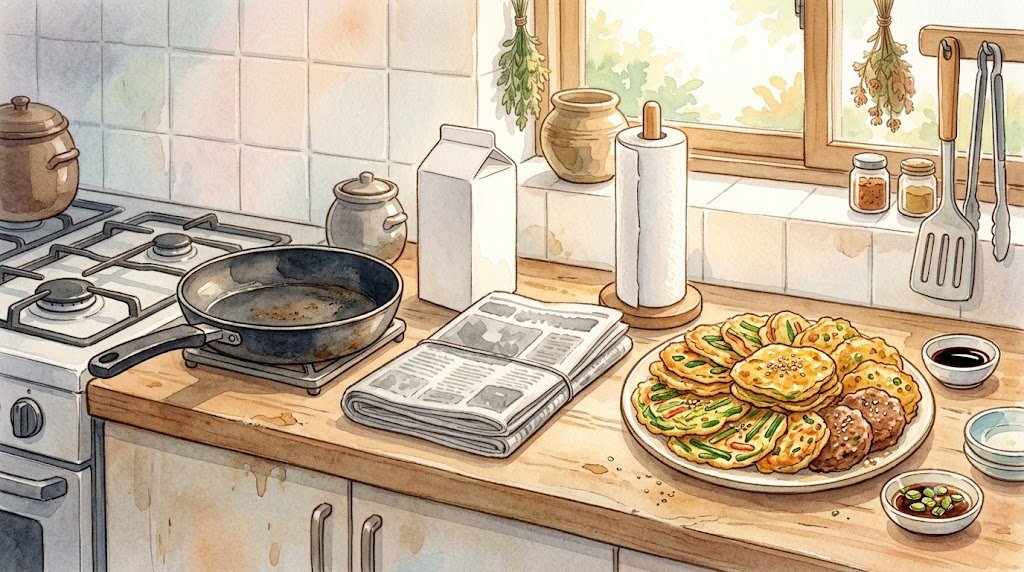 전 부치고 남은 기름, 싱크대에 붓기 전에 — 명절 주방 기름을 치우는 순서
